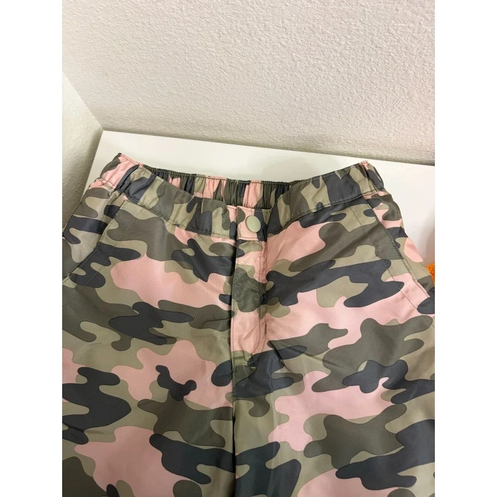 The Children's Place Girl's Ski Jacket Snow Pants Small 5/6 Pink Camo Set